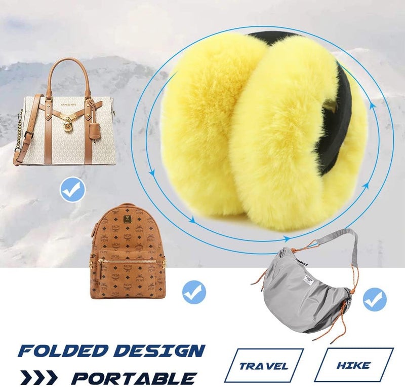 Peecabe Winter Women Earmuffs Faux Fur Girls Ear muffs Warm Unisex Kids Ear Covers Foldable Outdoor Boy Ear Warmers for Women - Image 4